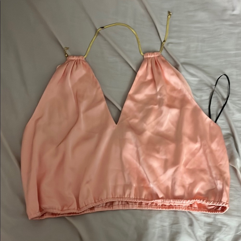 Peach Halter Top